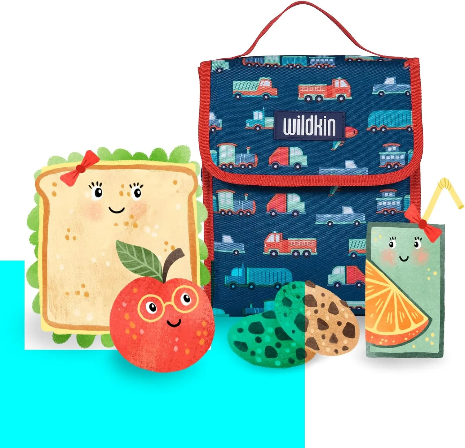Wildkin Kids Insulated Lunch Bag – Reusable, Ideal for Hot/Cold Snacks, School & Travel - Transportation