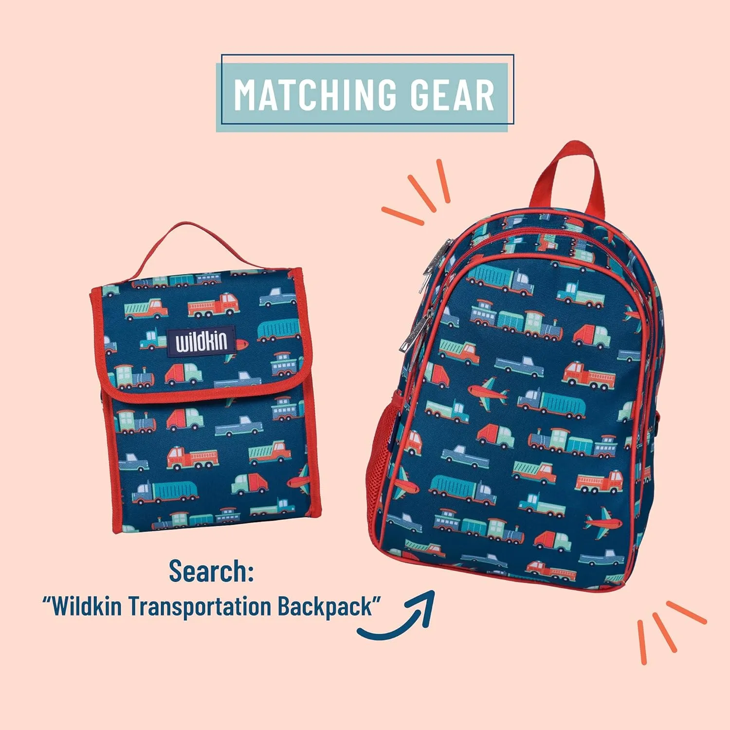 Wildkin Kids Insulated Lunch Bag – Reusable, Ideal for Hot/Cold Snacks, School & Travel - Transportation