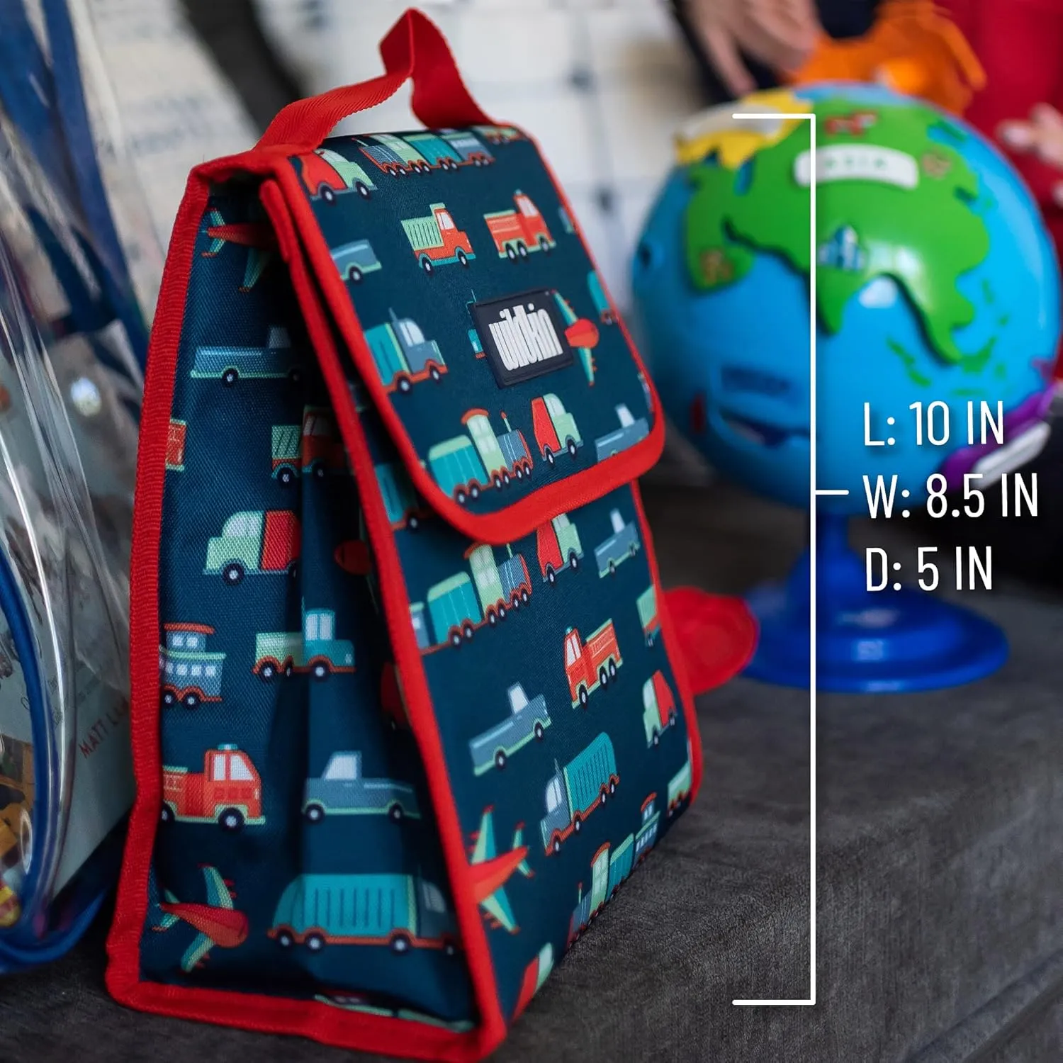 Wildkin Kids Insulated Lunch Bag – Reusable, Ideal for Hot/Cold Snacks, School & Travel - Transportation