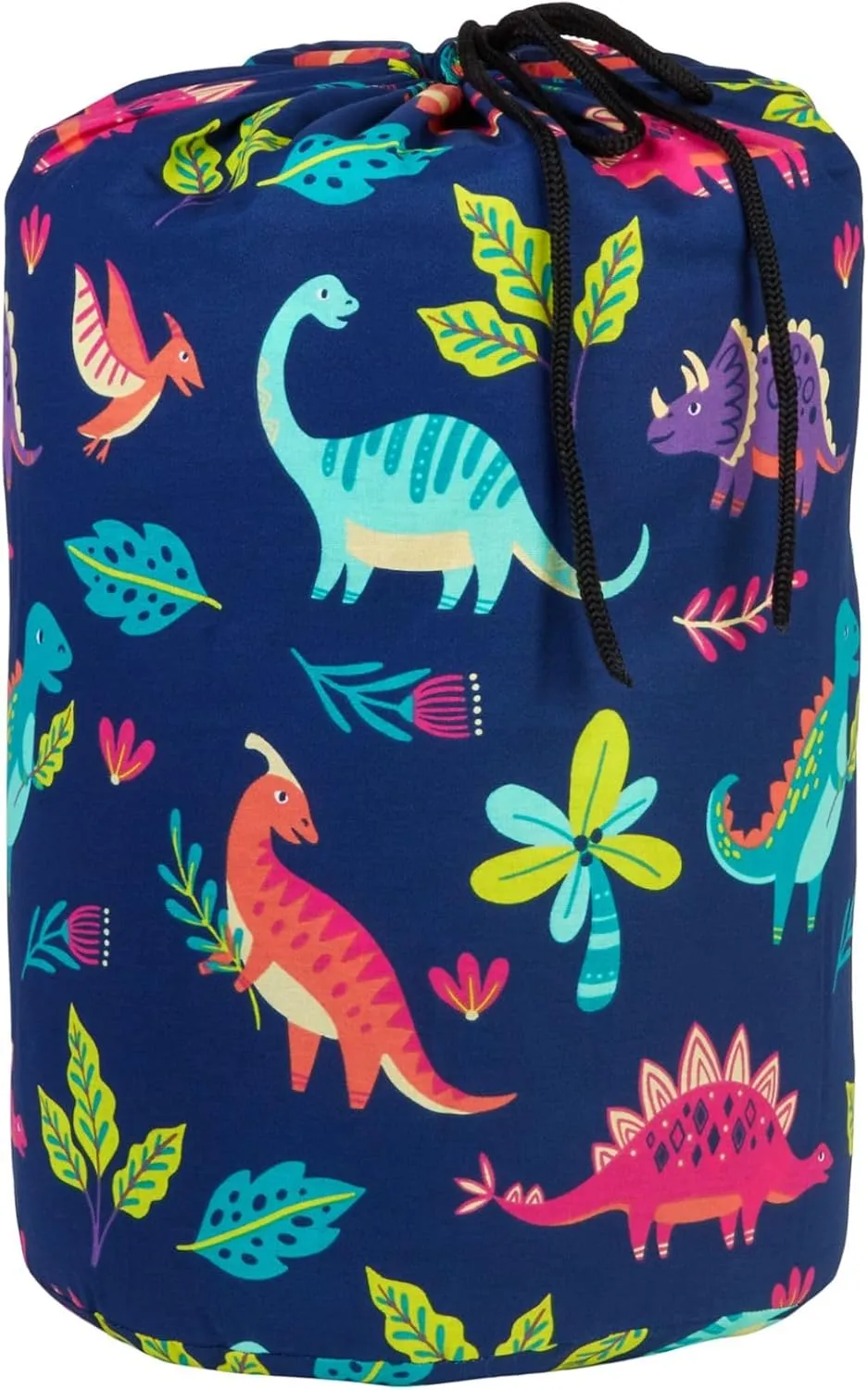 Wildkin Kids Sleeping Bag – Roll-Up Design with Storage Bag for School, Travel & Camping - Darling Dinosaurs