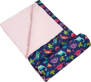 Wildkin Kids Sleeping Bag – Roll-Up Design with Storage Bag for School, Travel & Camping - Darling Dinosaurs