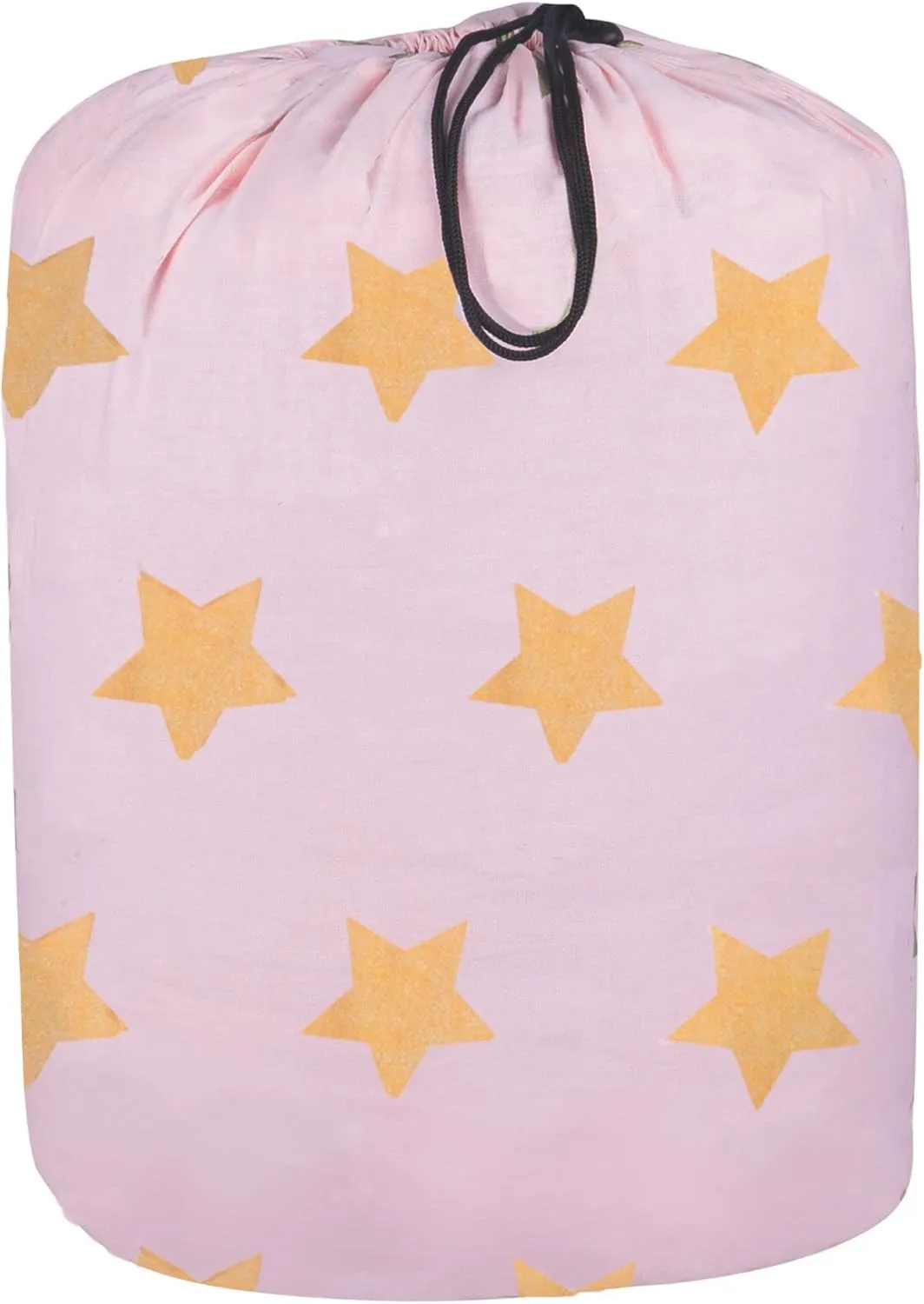Wildkin Kids Sleeping Bag – Roll-Up Design with Storage Bag for School, Travel & Camping - Pink and Gold Stars