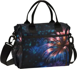 Women Cooler Bags Lunch Bag Reusable Insulated Lunch Bags Flower Myth Crossbody with Shoulder Strap Adults S