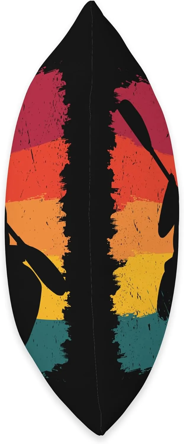Women Gear Retro Canoer Paddling Canoe Lover Throw Pillow, 16x16, Multicolor