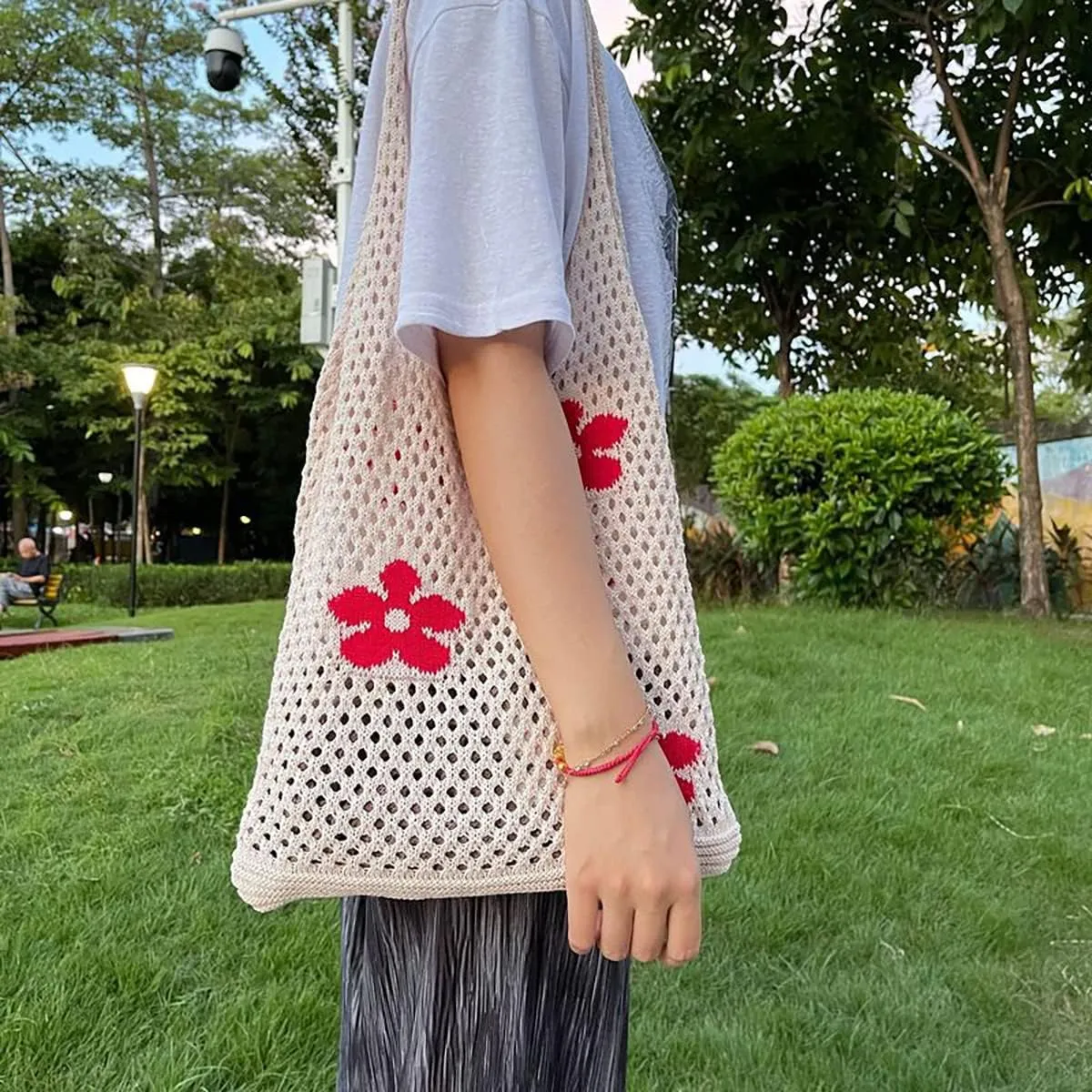 Women's Handbags Hobo Bags Knit Bags Mesh Tote Bags Hollow Shoulder Bags Shopping Bags