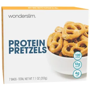 WonderSlim Protein Pretzel Snacks, 120 Calories, 12g Protein, 4g Fiber (7ct)