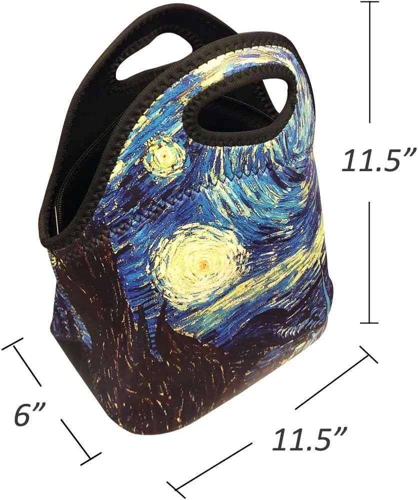 Wrapables Insulated Neoprene Lunch Bag, Ferns