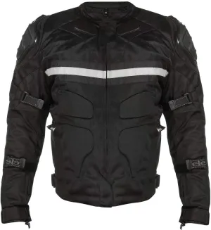 Xelement CF751 Black Tri-Tex Mesh Motorcycle Sport Jacket For Men with X Armor