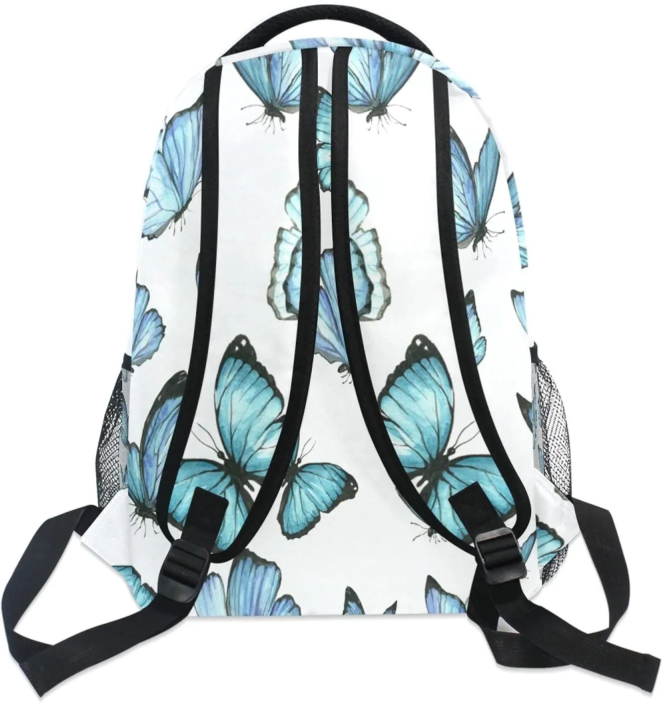 xigua Blue Butterfly Backpacks Waterproof Laptop Casual Daypack Tablet Travel Backpack School Bag with Multiple Pockets