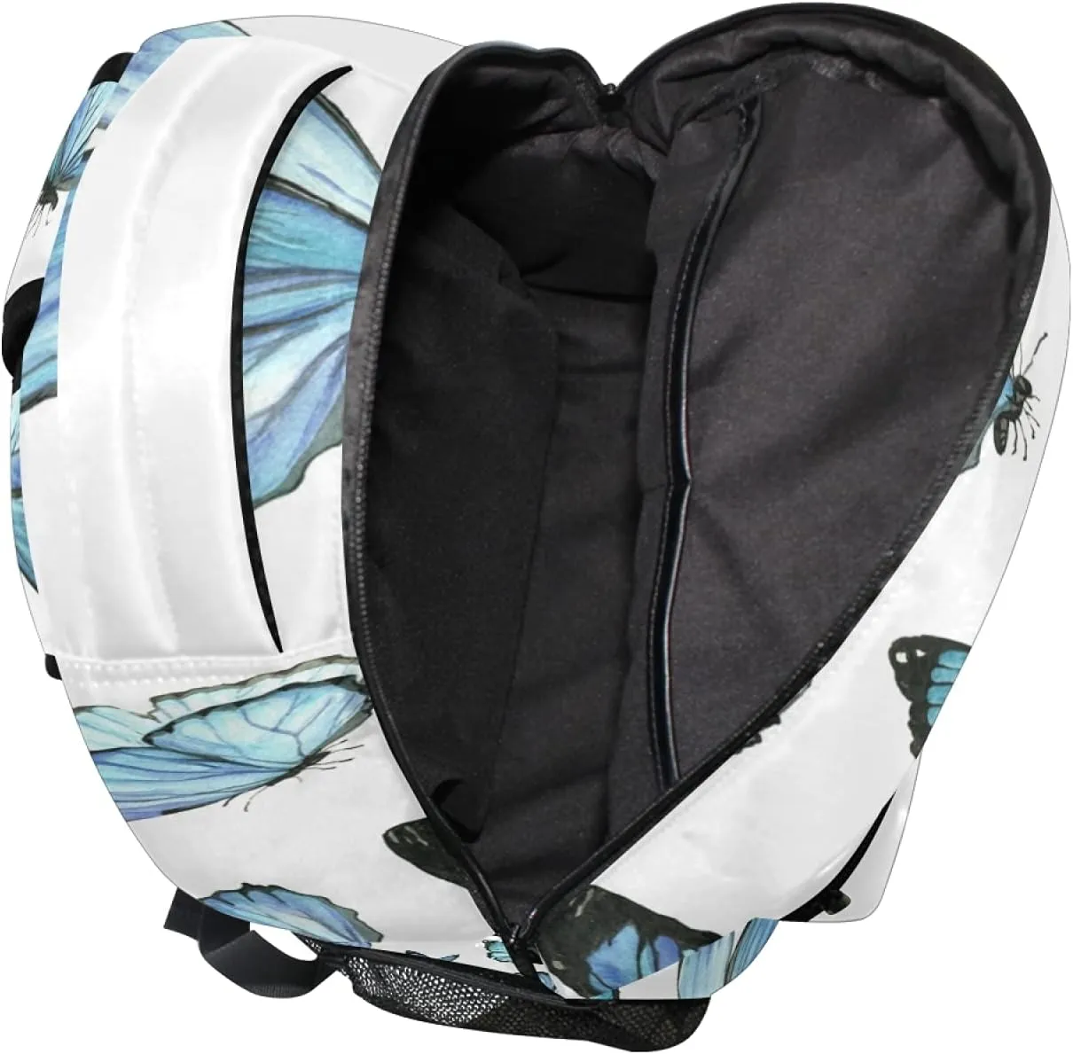 xigua Blue Butterfly Backpacks Waterproof Laptop Casual Daypack Tablet Travel Backpack School Bag with Multiple Pockets