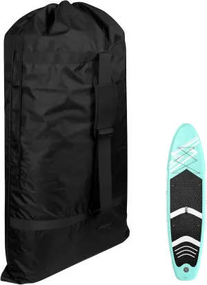 Xxerciz Inflatable Paddle Board Storage Bag, SUP Board Travel Bag Carrying Backpack for Paddleboards, Paddle Board Accessories, Nylon Large Capacity with Side Pouch for Water Sport (Only Bag)