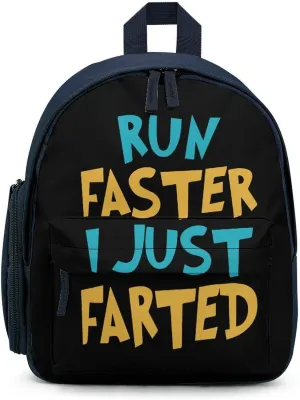 Yepp I Just Farted Small Basic Backpack Casual Lightweight Bag Cute Print Travel Blue-style