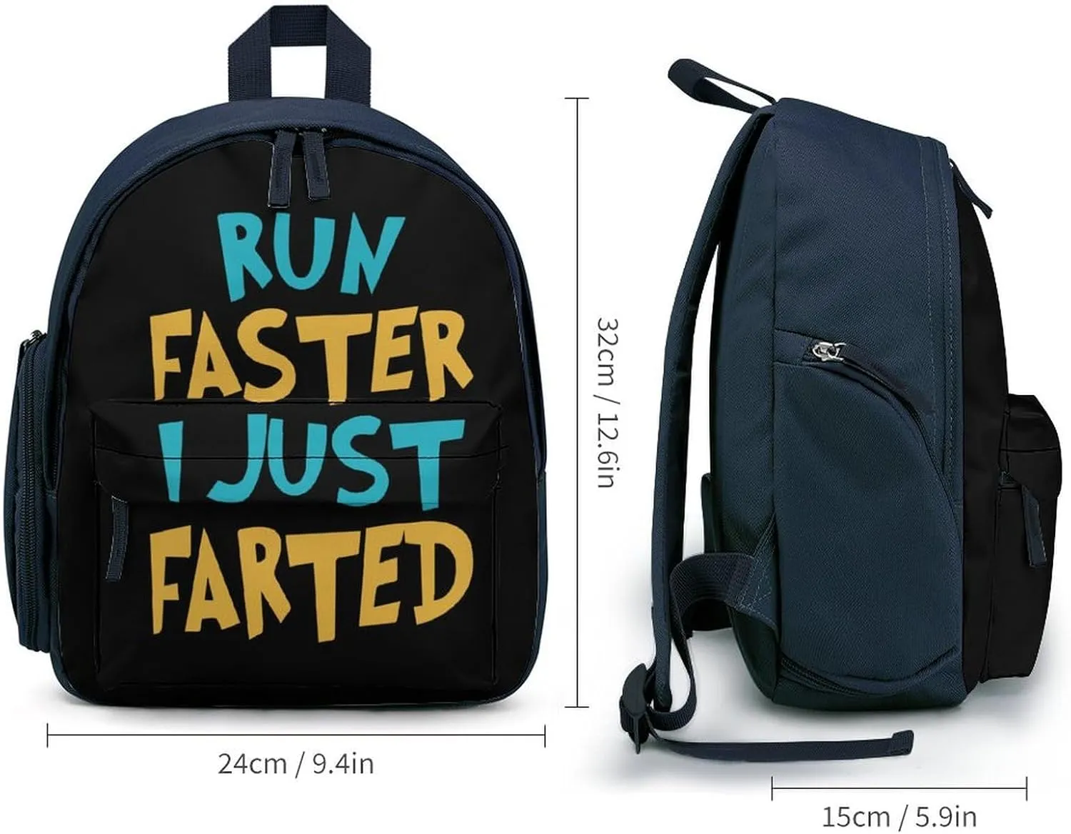 Yepp I Just Farted Small Basic Backpack Casual Lightweight Bag Cute Print Travel Blue-style
