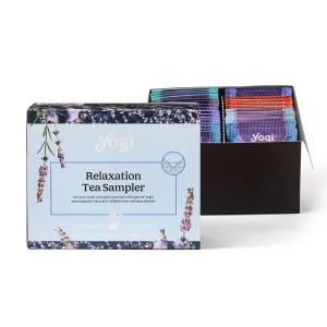 Yogi Tea Relaxation Sampler Box – Easter Basket & Stress Relief Gifts - 8 Favorite Herbal Teas (32 Tea Bags) - Assorted Delicious Wellness Teas - Caffeine Free - Variety Pack Sampler