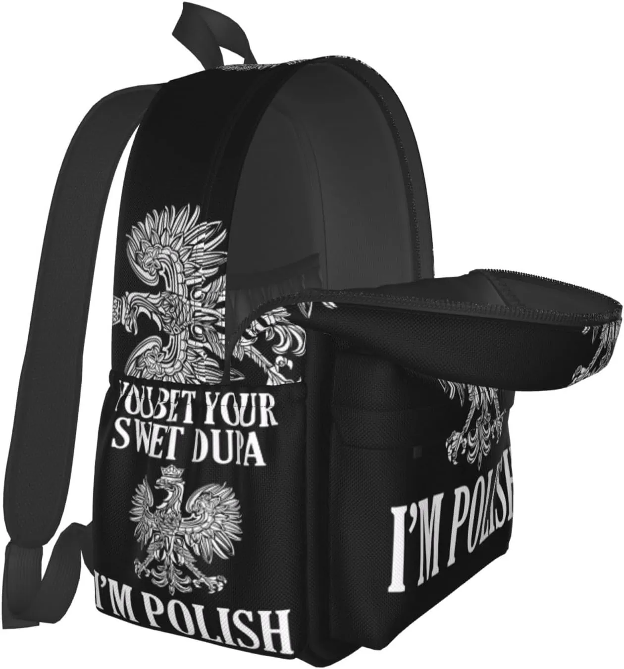 You Bet Your Sweet Dupa I'm Polish Laptop Backpack Work Travel Backpacks Business Rucksack Casual Outdoor Daypack with Adjustable Strap Bags for Sports Office Gym Hiking