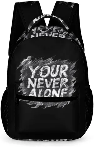 Your Never Alone Fashion Backpack Cute Daypack Unisex Laptop Bag for Travel Business Work