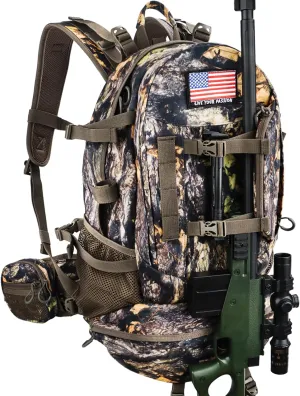 YVLEEN Hunting Backpack, Durable Camo Hunting Packs for Men, Large Capacity Hunting Day Pack for Rifle Bow Gun