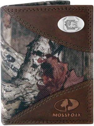 ZEP-PRO Men's Mossy Oak Nylon and Leather Trifold Concho Wallet