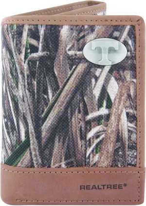 ZEP-PRO Men's Realtree Nylon and Leather Trifold Concho Wallet