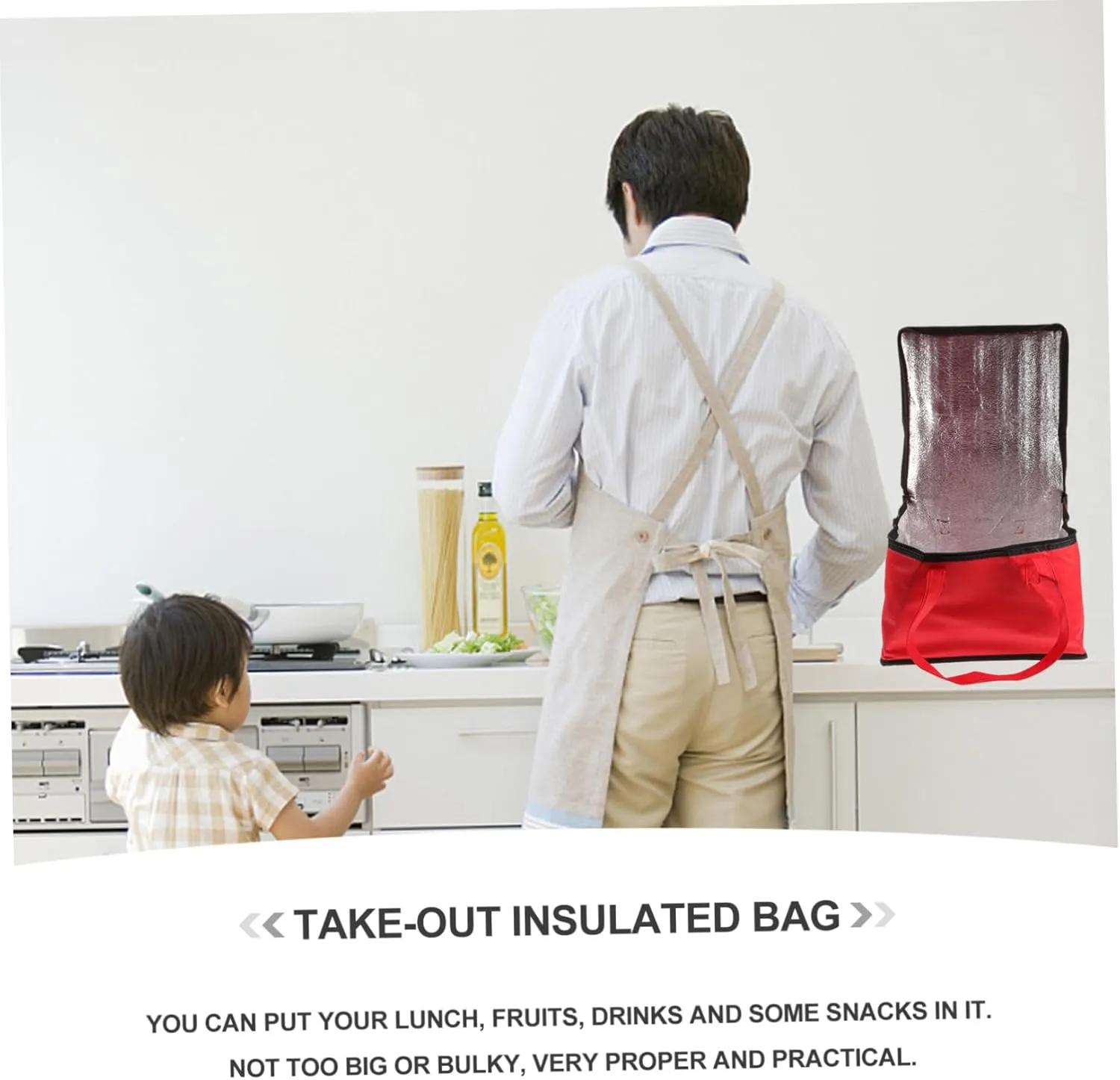 Zerodeko 1pc Insulated Food Compact Take out Insulated for Fresh Preservation for Bento and Baking Tote