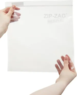 Zip Zag Half Pound Bags - 50 Pack - Reusable, Resealable, UV Protected, Food Grade, Storage Bags, Keep Smells In!