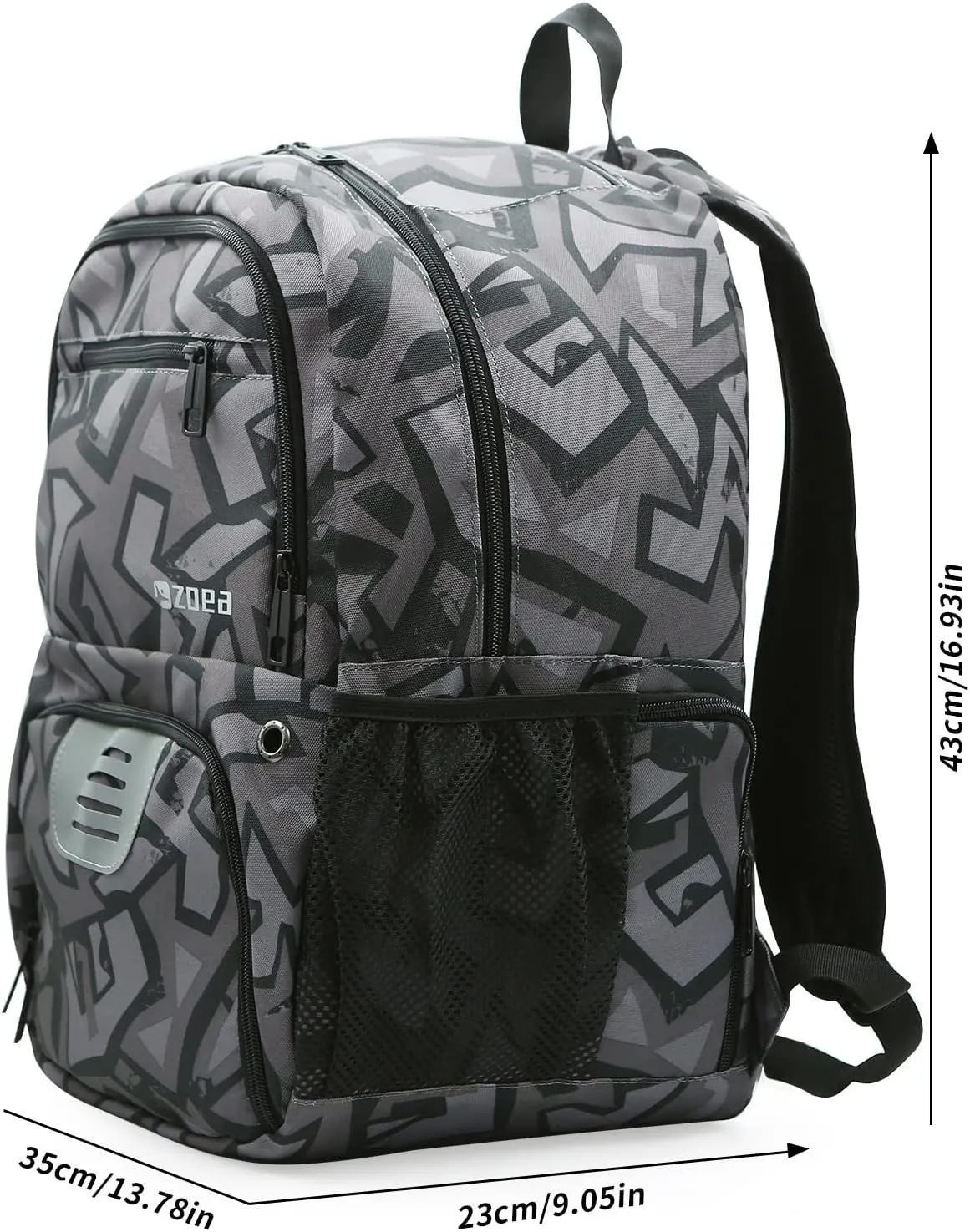 ZOEA Youth Soccer Bags - Boys Girls Backpack for Soccer, Basketball & Football & Volleyball with Ball Compartment