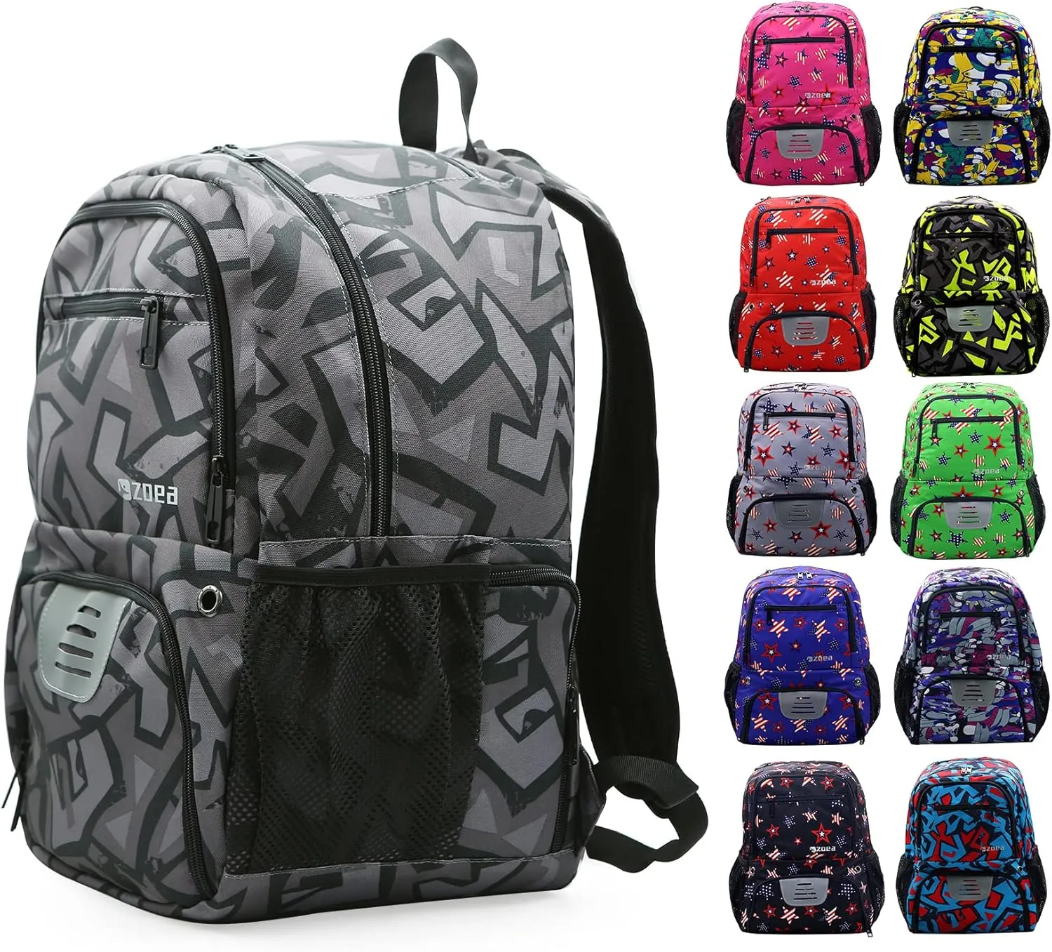 ZOEA Youth Soccer Bags - Boys Girls Backpack for Soccer, Basketball & Football & Volleyball with Ball Compartment