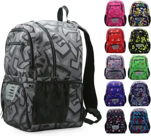 ZOEA Youth Soccer Bags - Boys Girls Backpack for Soccer, Basketball & Football & Volleyball with Ball Compartment