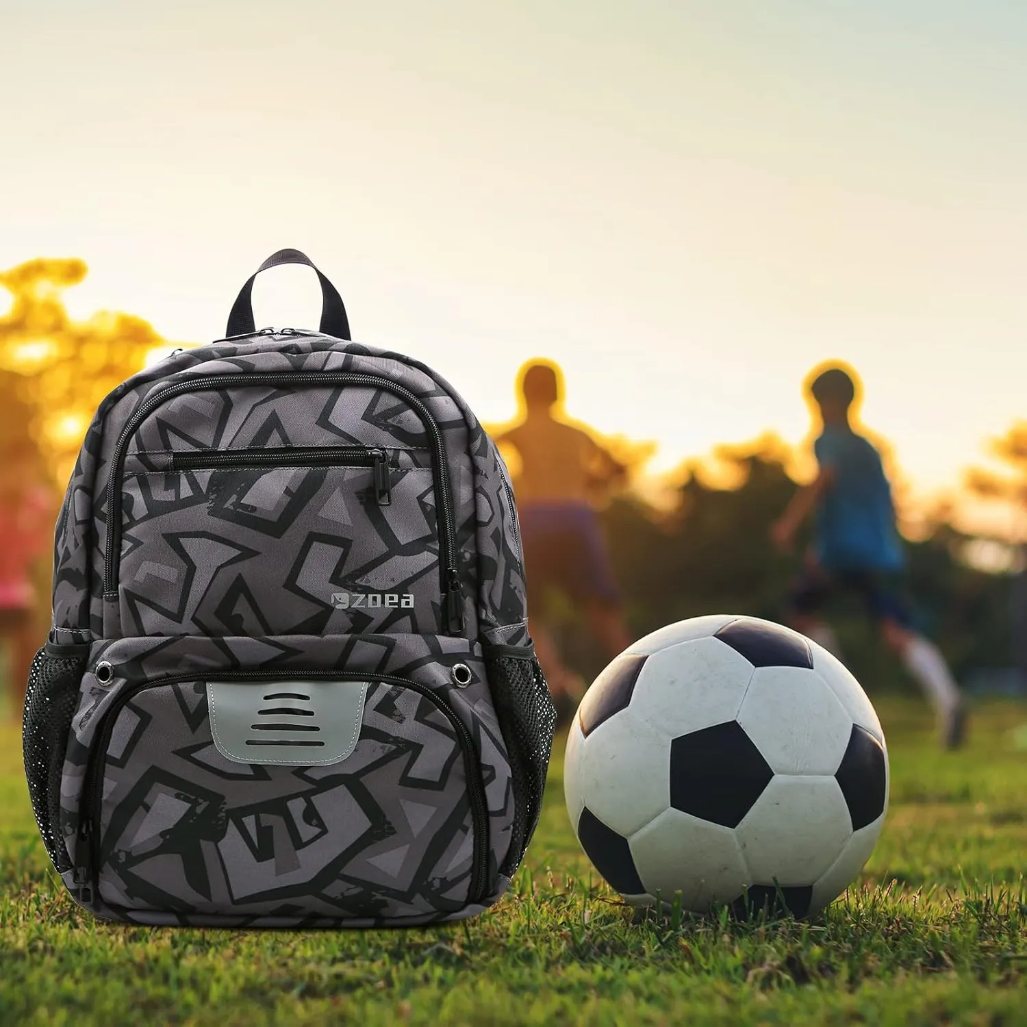 ZOEA Youth Soccer Bags - Boys Girls Backpack for Soccer, Basketball & Football & Volleyball with Ball Compartment