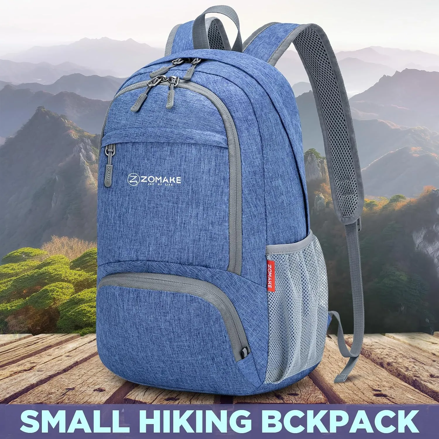 ZOMAKE 20L Lightweight Packable Hiking Backpack - Small Travel Hiking Daypack - Tear Resistant Foldable Day Pack for Camping