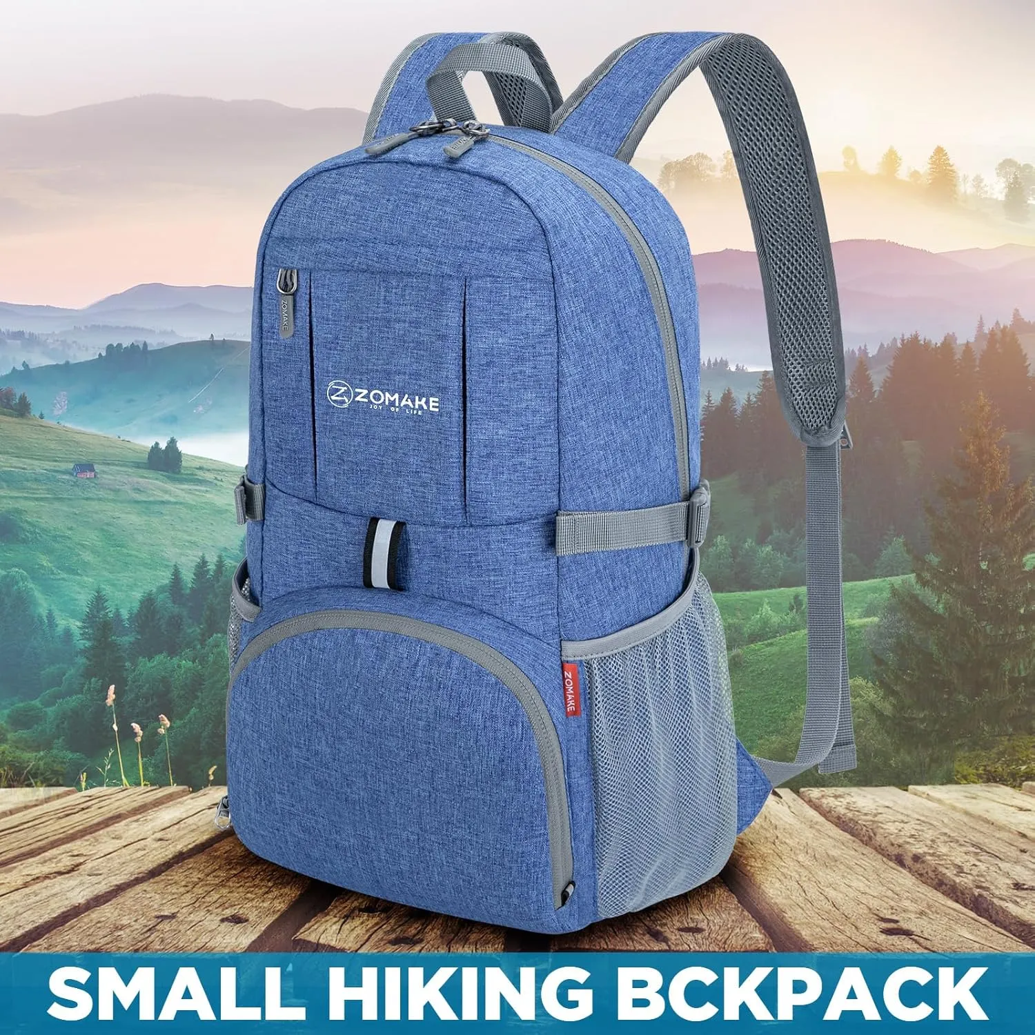 ZOMAKE Lightweight Packable Backpack 25L - Small Foldable Hiking Daypack for Travel - Tear Resistant Day pack for Women Men