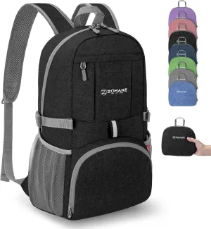 ZOMAKE Lightweight Packable Backpack 25L - Small Foldable Hiking Daypack for Travel - Tear Resistant Day pack for Women Men