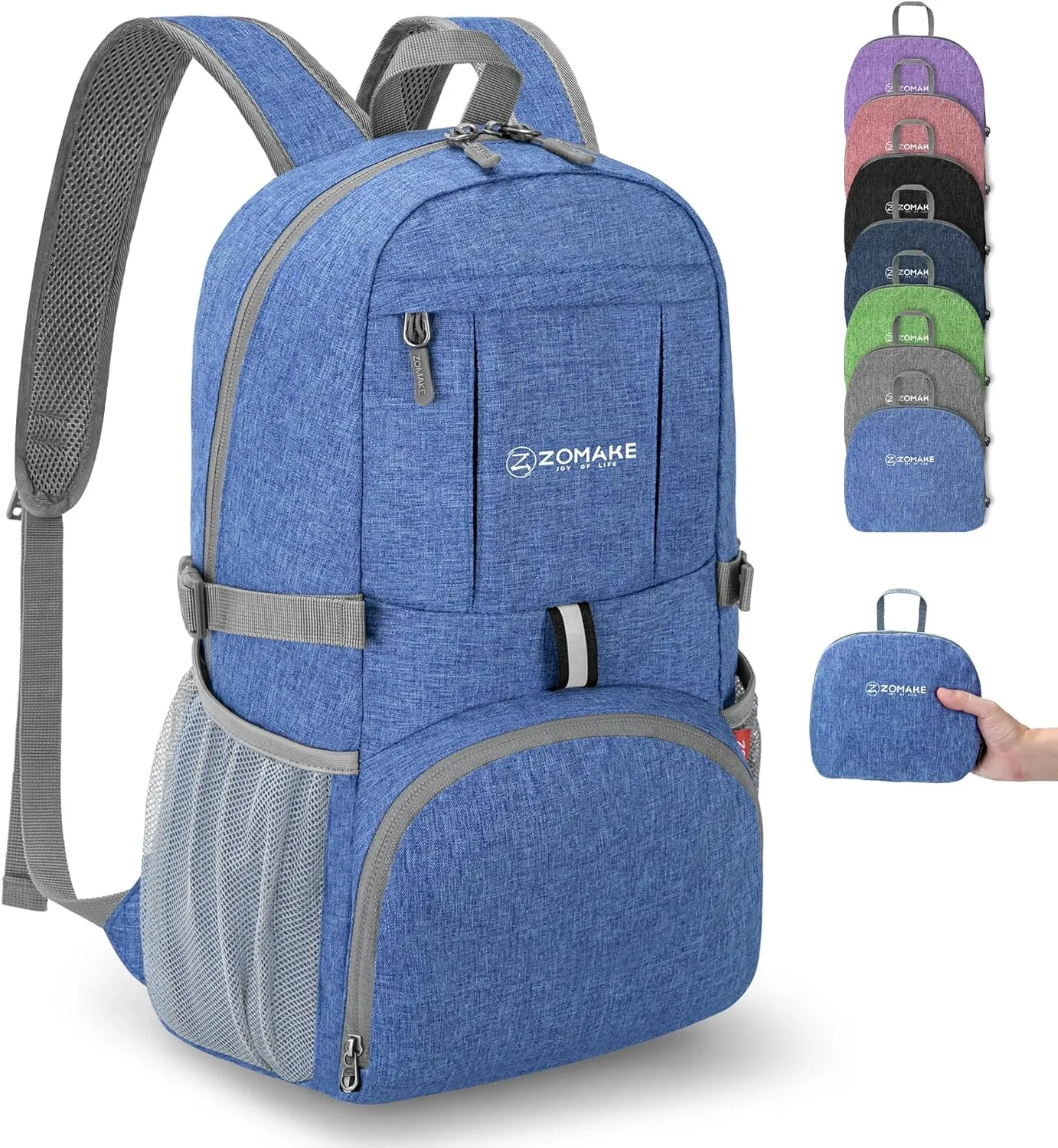 ZOMAKE Lightweight Packable Backpack 25L - Small Foldable Hiking Daypack for Travel - Tear Resistant Day pack for Women Men