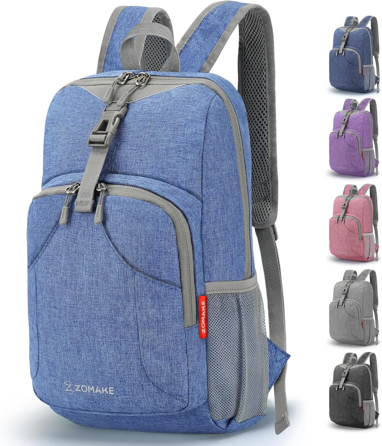 ZOMAKE Ultra Lightweight Backpack 10L, Small Hiking Daypack Water Resistant Travel Daybag Ultra Light Backpacks for Hiking (Dark Blue)