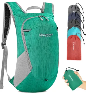 ZOMAKE Ultra Lightweight Packable Backpack 18L, Small Foldable Hiking Backpacks Water Resistant Folding Daypack for Travel(Dark Green)